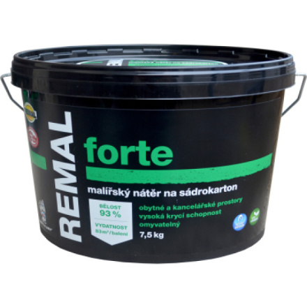 REMAL Forte omyvatelná barva na sádrokarton, 7,5 kg