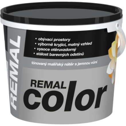 REMAL Color malířská barva na zeď 190 tmavě šedá, 2+0,5 kg