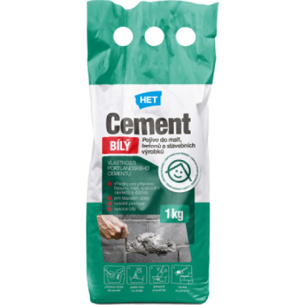 Het cement bílý, pro přípravu malt a betonů, 1 kg