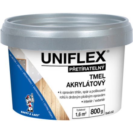 Uniflex akrylový tmel na sádrokarton, zdivo a dřevo, 800 g