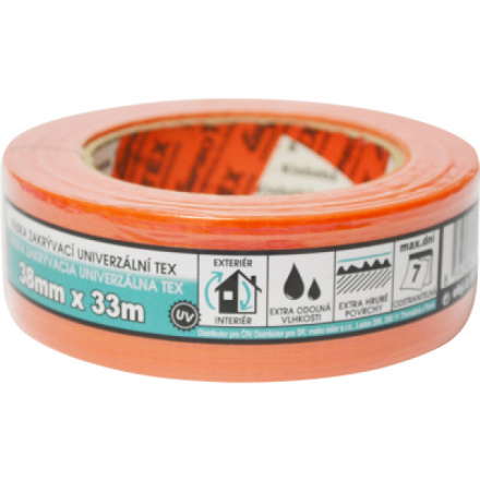 Mako profesionální tkaná zakrývací lepicí páska, lepí 14 dní, šířka 38 mm, délka 33 m