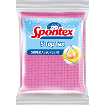 Spontex Top Tex utěrka houbová, 5 ks