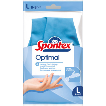 Spontex Optimal úklidové rukavice, 100% přírodní latex, velikost L