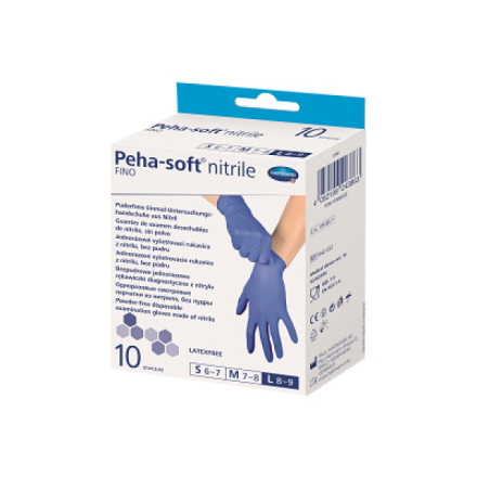 Peha-Soft nitrilové rukavice bez latexu, velikost L, 10 ks