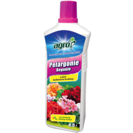 Agro kapalné hnojivo pro pelargonie a jiné balkónové květiny, 500 ml