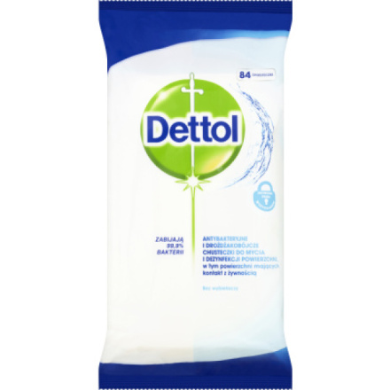 Dettol Antibakteriální ubrousky na povrchy, 84 ks