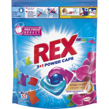 Rex kapsle na praní Power Caps Aromatherapy Orchid & Macadamia Oil, 52 praní
