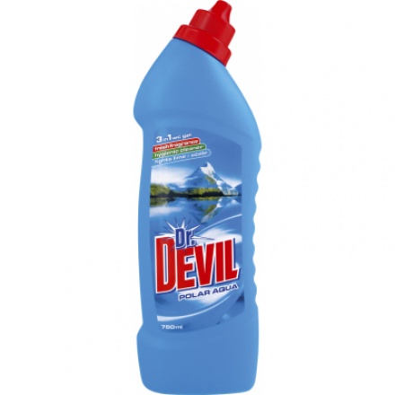 Dr. Devil 3v1 Wc čistič Polar Aqua, 750 ml