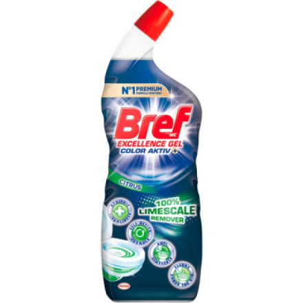 Bref WC gel Excellence Gel Color Aktiv+ Citrus, 700 ml