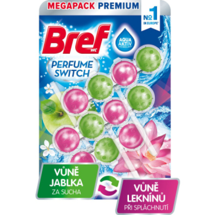 Bref Perfume Switch Floral Apple & Water Lily WC blok, 3 x 50 g