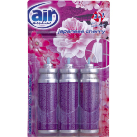 Air Menline Japanese Cherry Refill, osvěžovač vzduchu, náhradní náplň 3x15 ml