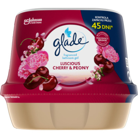 Glade osvěžovač vzduchu gel do koupelny Luscious Cherry & Peony, 180 g