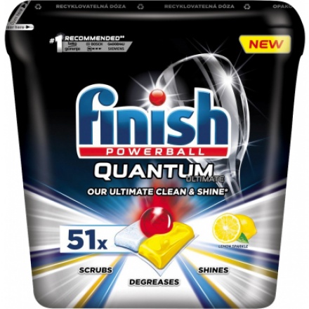 Finish Quantum Ultimate Lemon Sparkle tablety do myčky, 51 ks