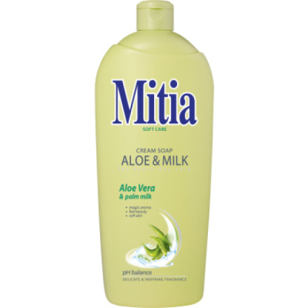 Mitia Aloe & Milk tekuté mýdlo, náplň, 1 l
