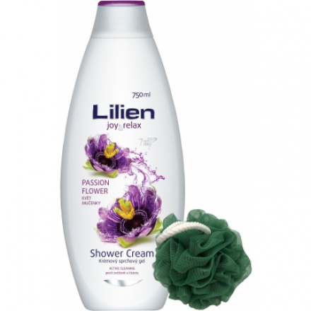 Lilien Passionflower sprchový gel + houba, 750 ml