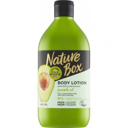 Nature Box Avocado Oil tělové mléko, 385 ml