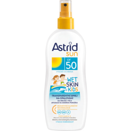 Astrid Sun Kids OF 50 Wet Skin dětský sprej na opalování, 150 ml