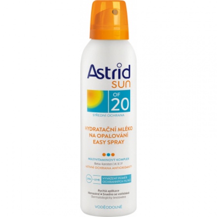 Astrid Sun OF 20 Easy Spray hydratační mléko na opalování, 150 ml