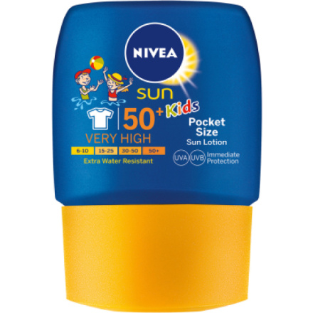 Nivea Sun Kids OF 50+ Protect & Play kapesní dětské mléko na opalování, 50 ml