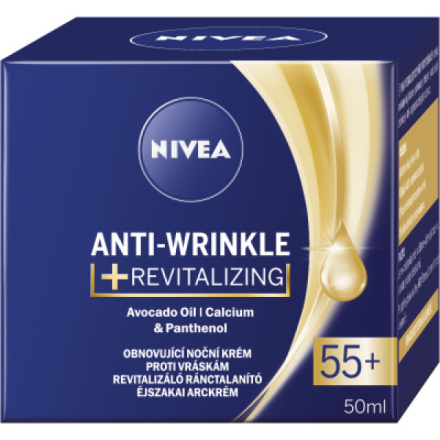 Nivea Anti-Wrinkle Revitalizing 55+ obnovující noční krém proti vráskám, 50 ml