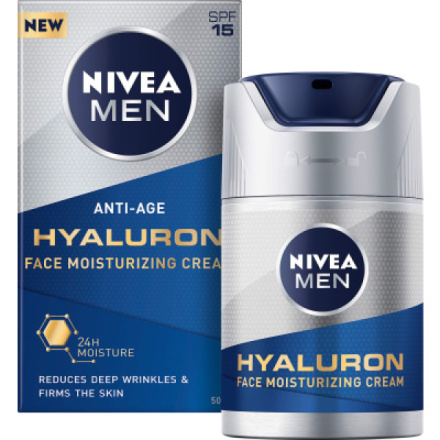 Nivea Men Hyaluron Moisturizer pánský pleťový krém proti vráskám, 50 ml