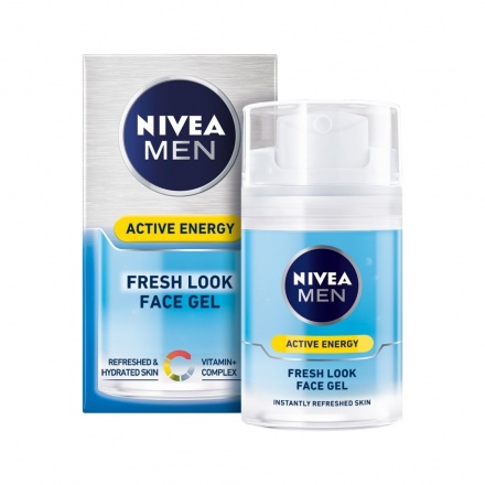 Nivea Men Active Energy, osvěžující pánský pleťový gel, 50 ml
