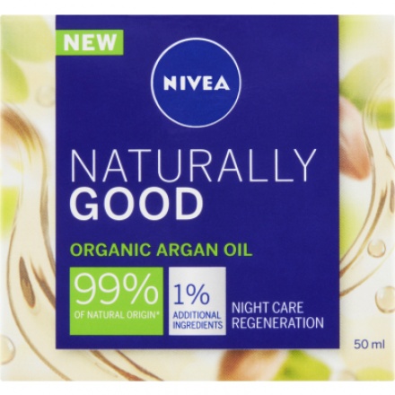Nivea Naturally Good regenerační noční krém, 50 ml