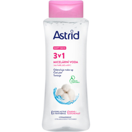 Astrid Soft Skin 3 v 1 micelární voda, 400 ml