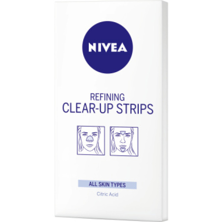 Nivea Refining Clear-Up Strips osvěžující čisticí pleťové náplasti, 6 ks