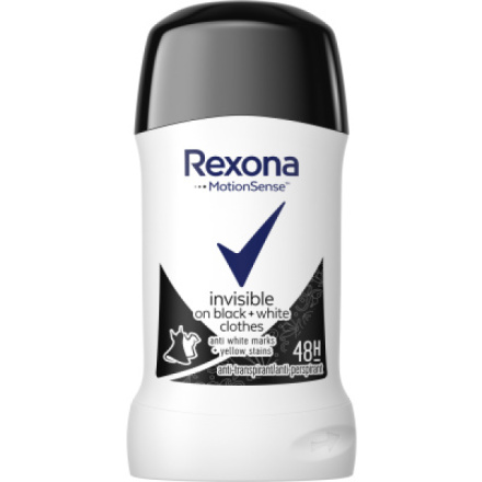 Rexona tuhý antiperspirant Invisible Black + White, 40 ml
