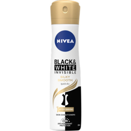 Nivea Black & White Invisible Silky Smooth antiperspirant, deosprej 150 ml