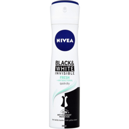 Nivea sprej Invisible for Black & White Fresh, antiperspirant pro ženy, ochrana 48 h., deosprej 150 ml