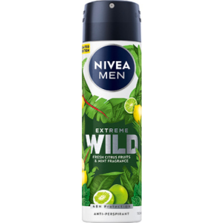 Nivea Men Extreme Wild Fresh Citrus Fruits & Mint antiperspirant, 150 ml deospray