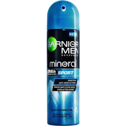 Garnier Mineral Sport for Men, deodorant pro muže, ochrana 72 hodin, deosprej 150 ml