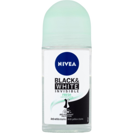 Nivea Black & White Invisible Fresh kuličkový antiperspirant, 50 ml