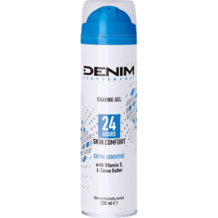 Denim Extra Sensitive gel na holení, 200 ml