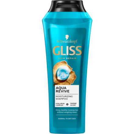 Gliss Aqua Revive hydratační šampon pro normální až suché vlasy, 250 ml