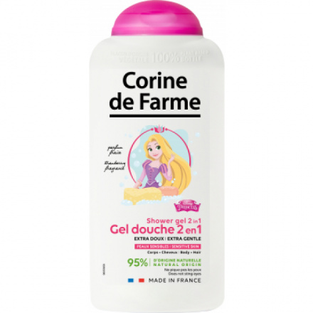 Corine de Farme Disney Princess 2v1 dětský sprchový gel a šampon, 300 ml