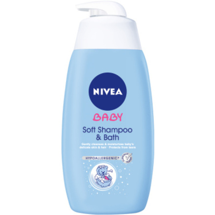 Nivea Baby 2v1 šampon a jemná koupel pro celé tělo, 500 ml