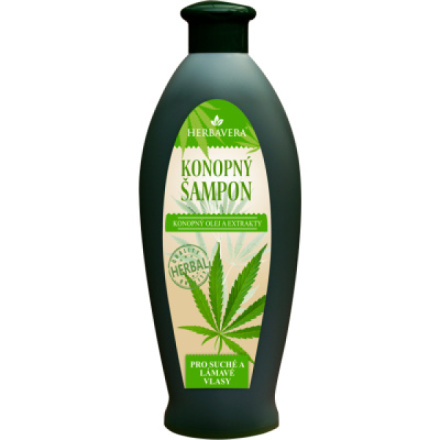 Herbavera konopný šampon na suché a lámavé vlasy, 550 ml