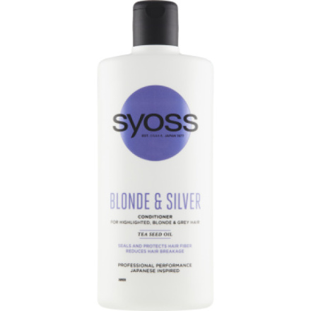 Syoss Blonde & Silver balzám pro zesvětlené, blond a šedé vlasy, 440 ml