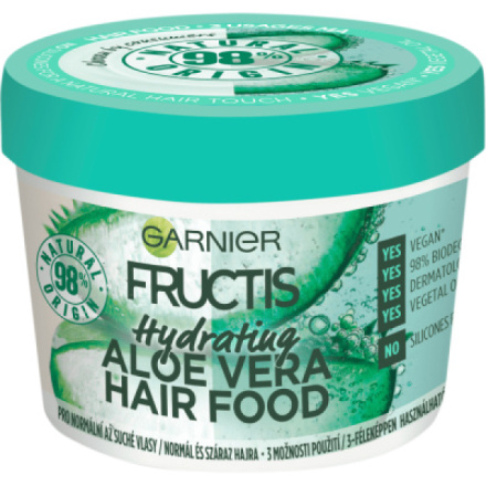 Fructis Hair Food Aloe Vera maska na normální až suché vlasy, 390 ml