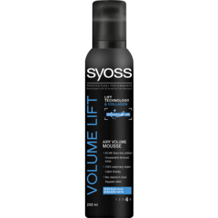 Syoss Volume Lift extra silná fixace, pěnové tužidlo, fixace 4, 250 ml