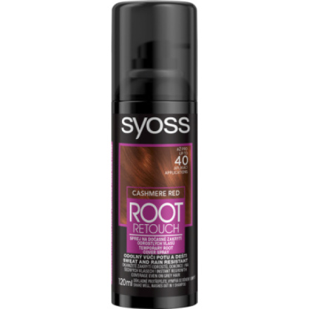 Syoss Root Retouch sprej pro dočasné zakrytí odrostů Kašmírově červený, 120 ml