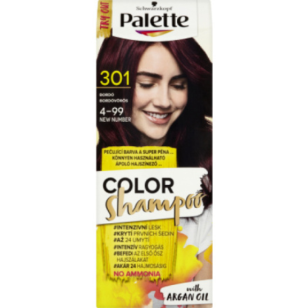 Schwarzkopf Palette Color Shampoo barva na vlasy 301 bordó, 50 ml