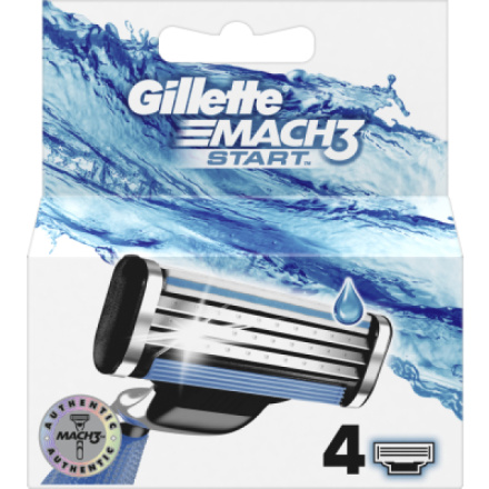 Gillette Mach3 Start hlavice k holícímu strojku, balení 4 ks