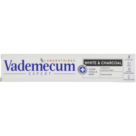 Vademecum White & Charcoal zubní pasta, 75 ml