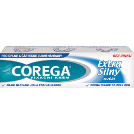 Corega extra silný, fixační krém na zubní náhrady, 40 g
