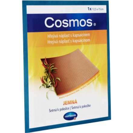Cosmos hřejivá náplast s kapsaicinem, jemná, rozměry 12,5 x 15 cm, 1 kus