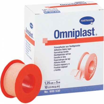 Hartmann Omniplast textilní náplast na cívce, 1,25 cm × 5 m